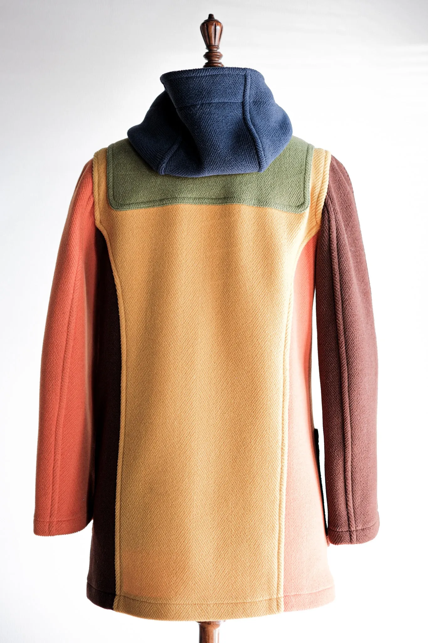 【~90's】Old INVERTERE Crazy Pattern Wool Duffle Coat "Moorbrook"