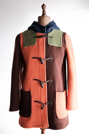 【~90's】Old INVERTERE Crazy Pattern Wool Duffle Coat "Moorbrook"