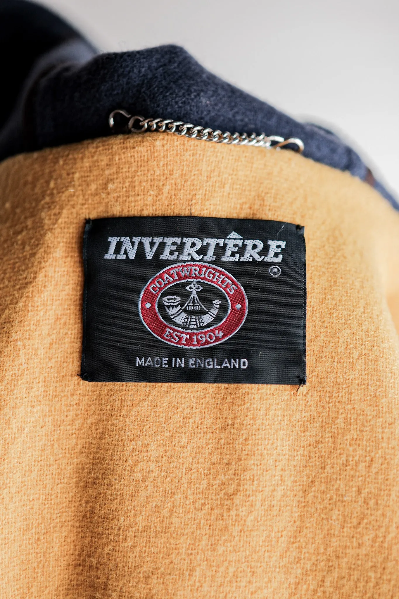 【~90's】Old INVERTERE Crazy Pattern Wool Duffle Coat "Moorbrook"