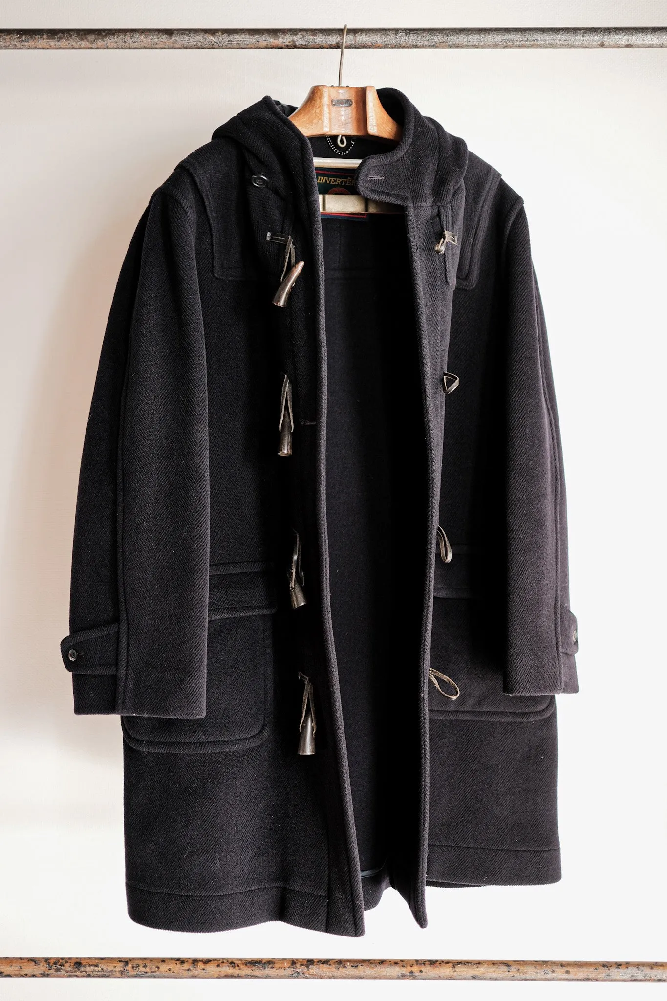 【~90's】Old INVERTERE Wool Duffle Coat Size.42 "Moorbrook"