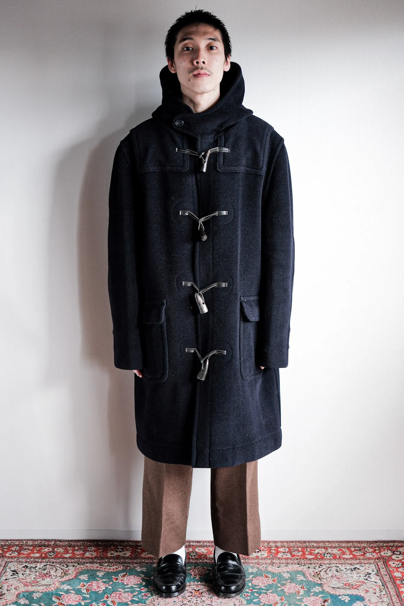 【~90's】Old INVERTERE Wool Duffle Coat Size.42 "Moorbrook"