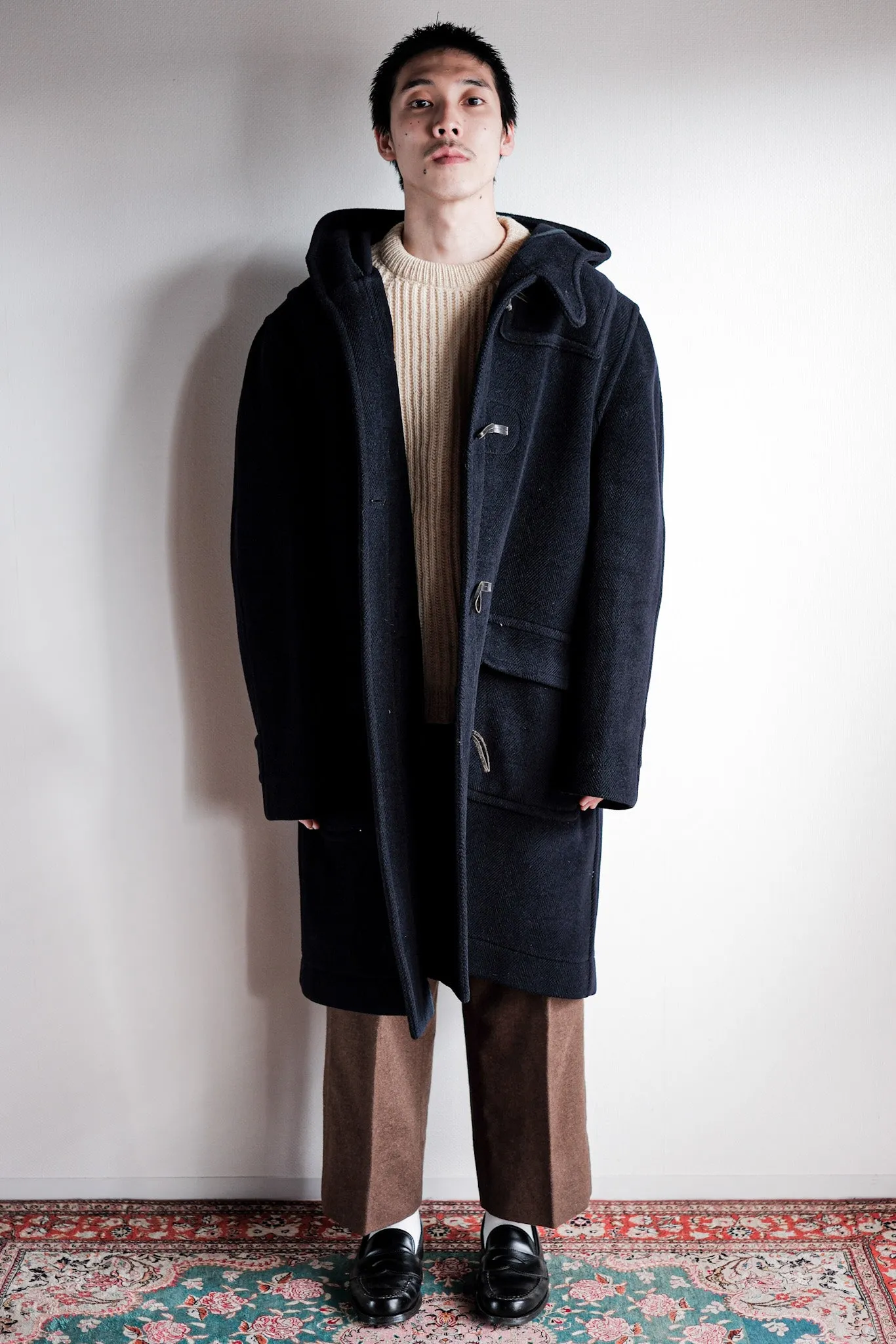 【~90's】Old INVERTERE Wool Duffle Coat Size.42 "Moorbrook"