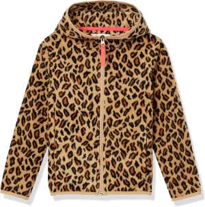 Amazon Essentials Girls and Toddlers' Polar Fleece Full-Zip Hooded Lightweight Jacket