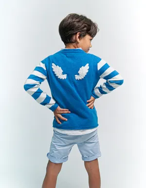 Angel Wing Pullover in Peacock