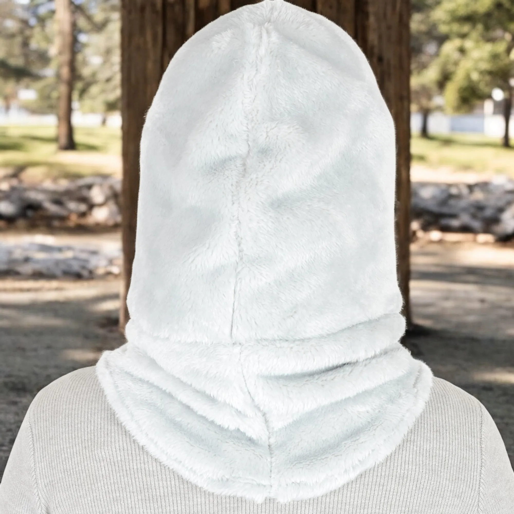 Anna-Kaci Women's Faux Shearling Hooded Scarf with Adjustable Drawstrings and Extended Neck Coverage