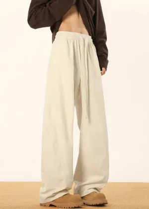 Apricot Pockets Corduroy Mens Pants Elastic Waist Spring RM053