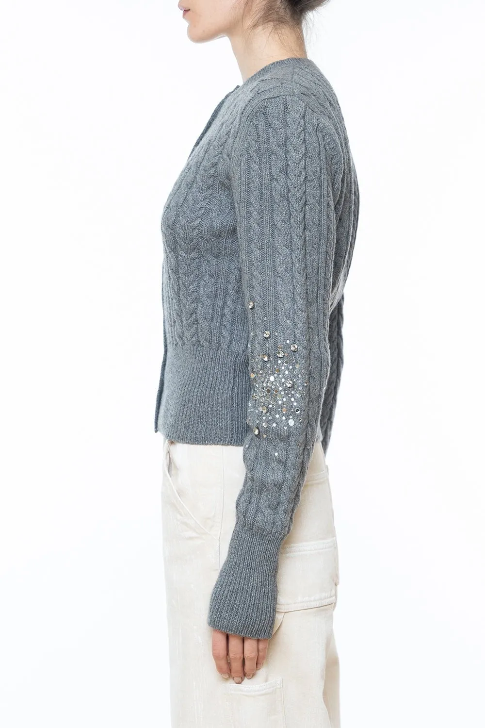 Button Up Crystal Cardigan
