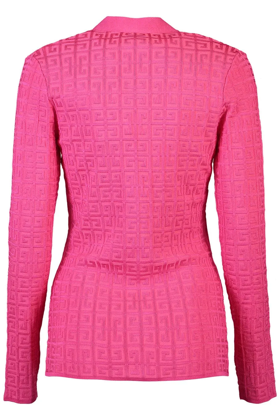 Button Up Fitted Monogram Cardigan