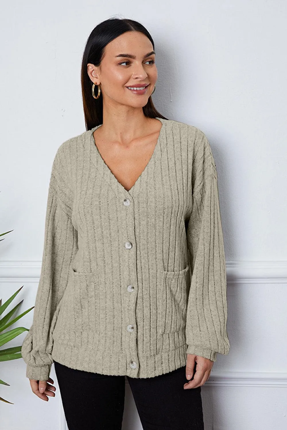 Button Up Long Sleeve Cover Up