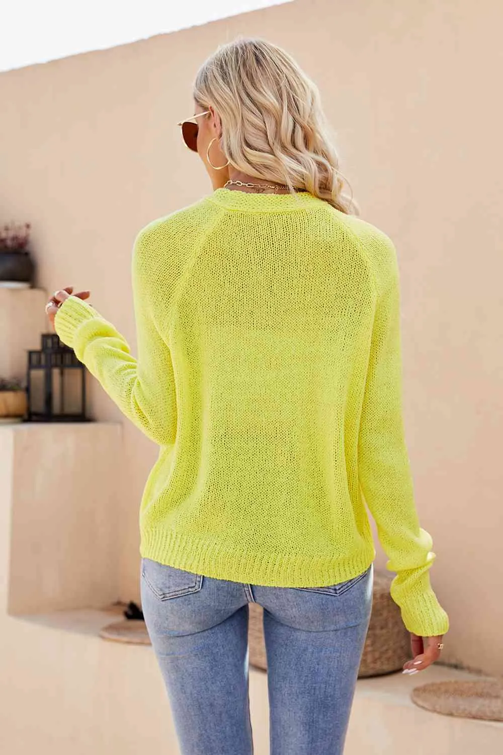Button Up V-Neck Cardigan