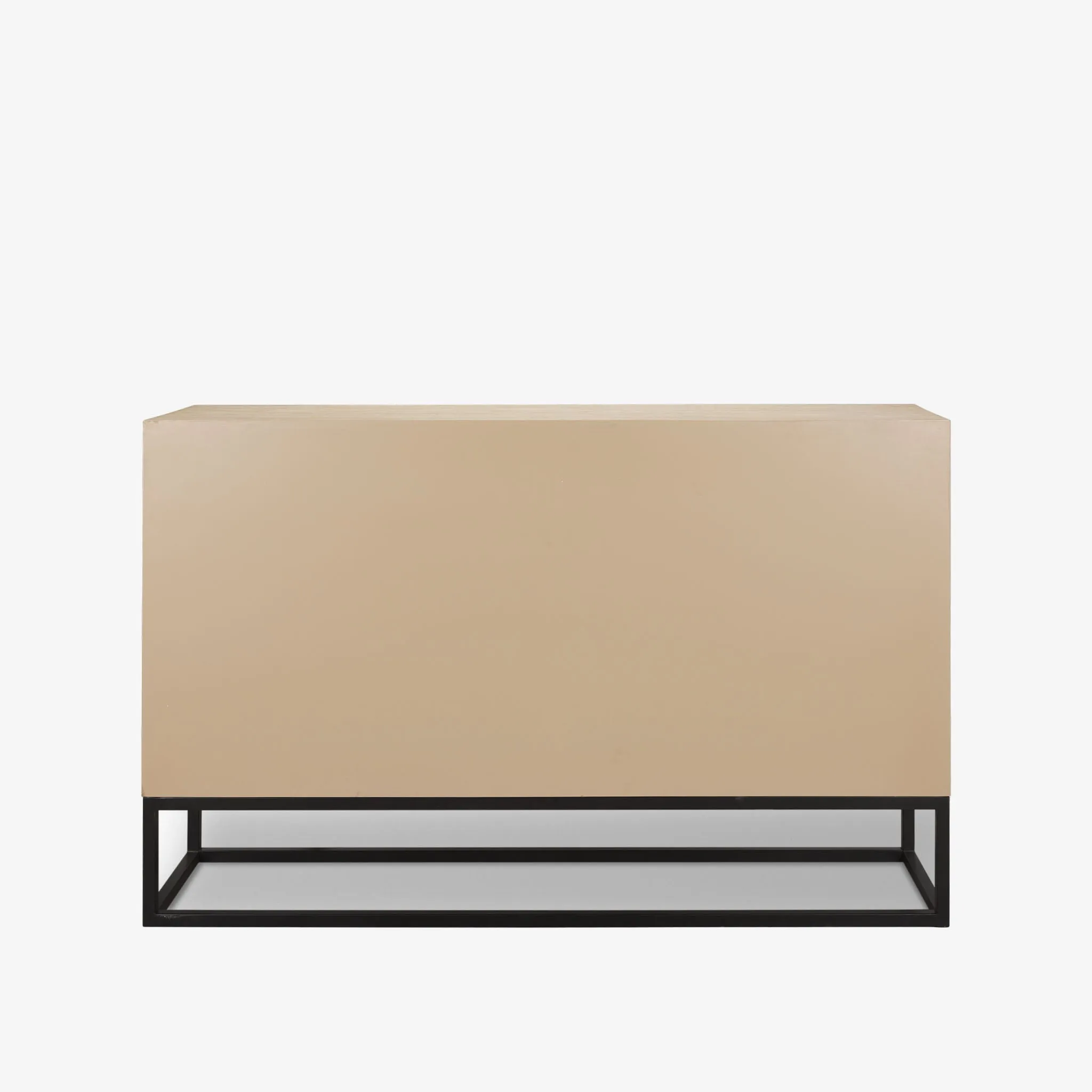 Carina Whitewashed and Metal Frame Sideboard