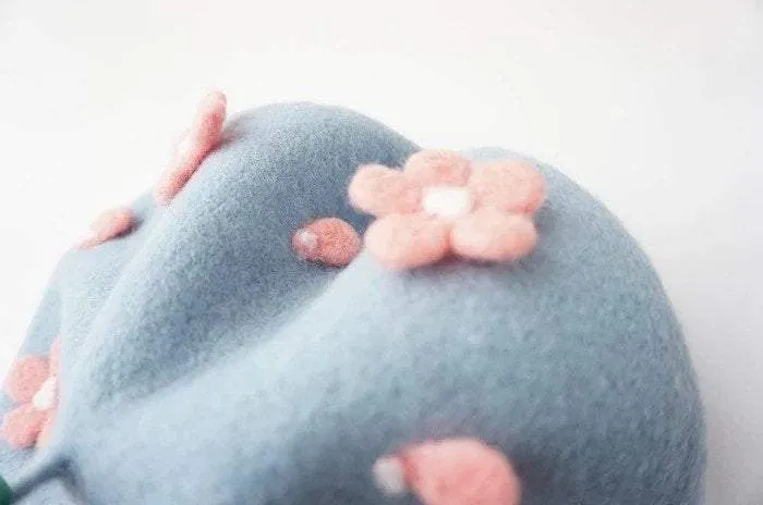Cherry Blossom Beret Hat for Women and Kids