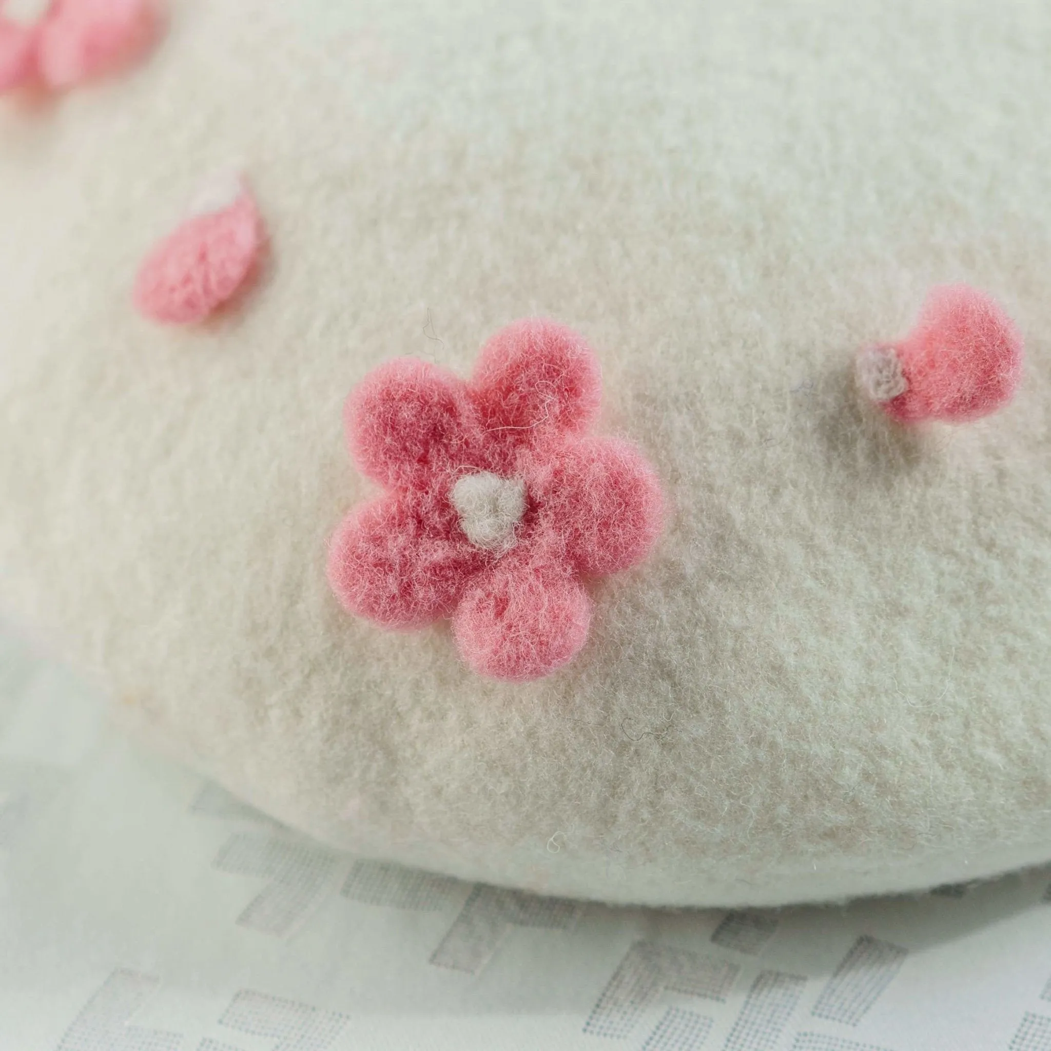 Cherry Blossom Beret Hat for Women and Kids