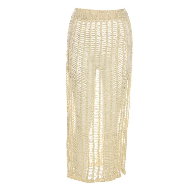 Crochet Knitted Long Skirt