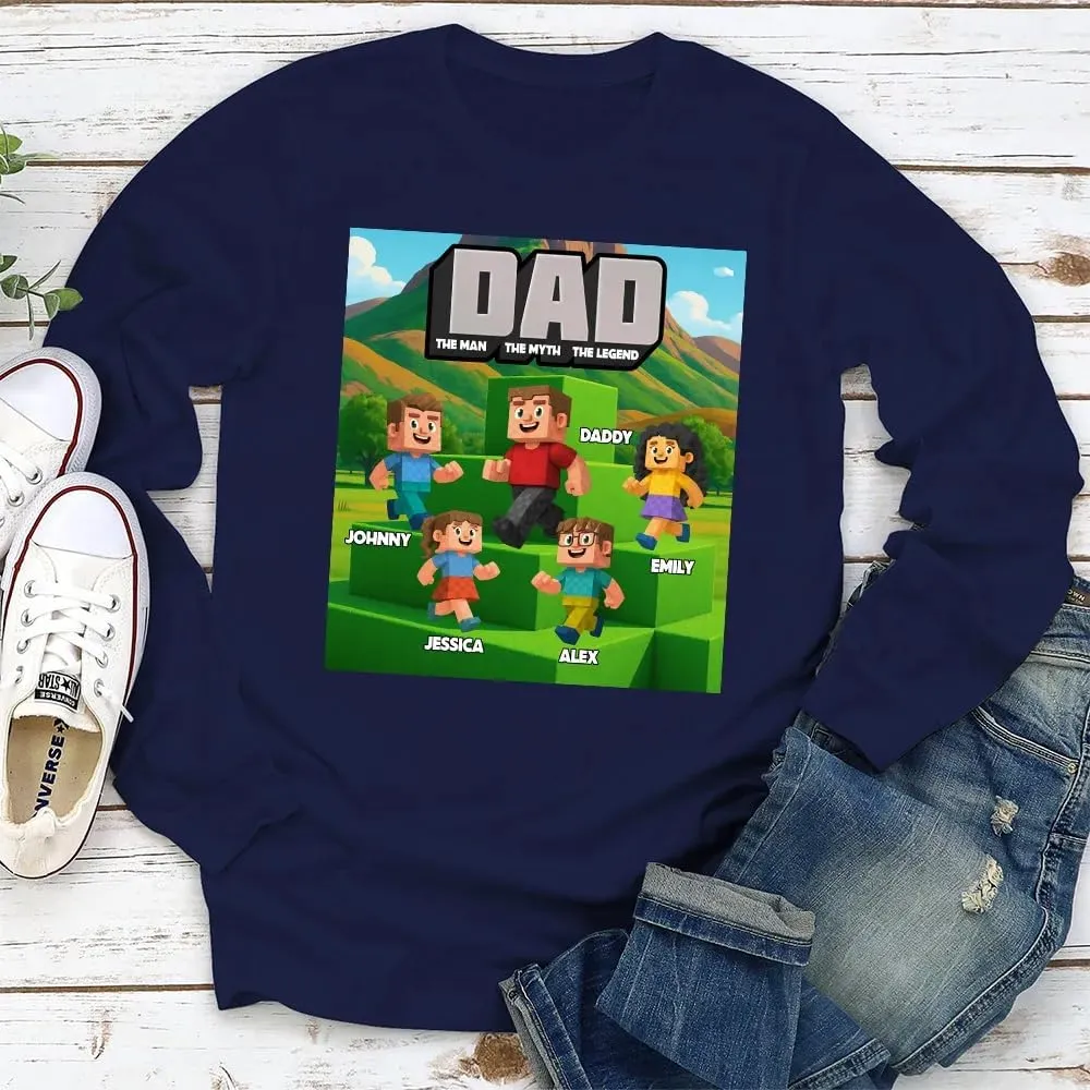 Custom Gamer Dad Shirt Father's Day Gaming T-Shirt Gift for Husband Dad and Son Love Playing Game