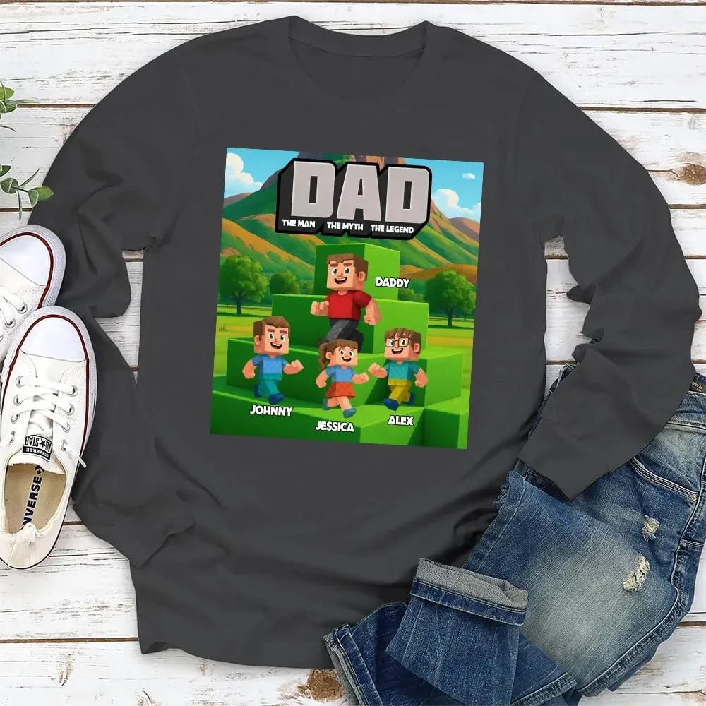 Custom Gamer Dad Shirt Father's Day Gaming T-Shirt Gift for Husband Dad and Son Love Playing Game