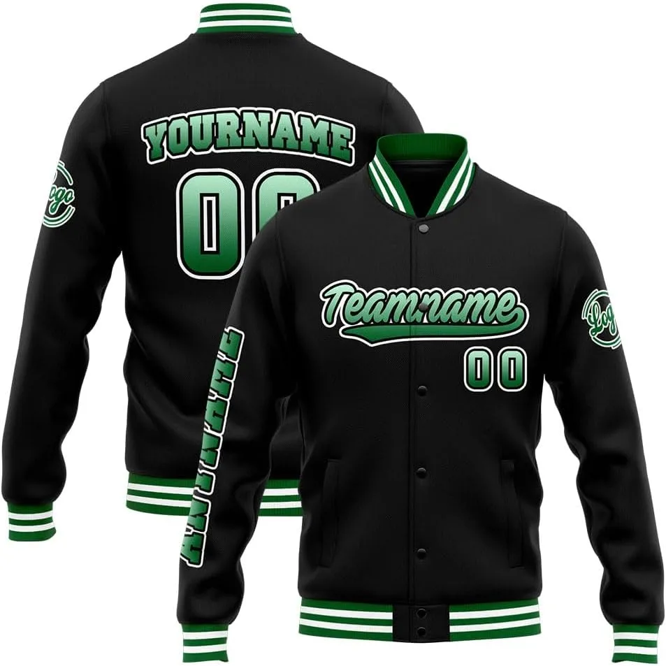 Custom Varsity Jacket for Men Women and Youth with Personalized Letterman Jacket Printed Name, Number and Logo