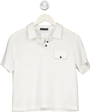 Dazy White Textured Polo Shirt