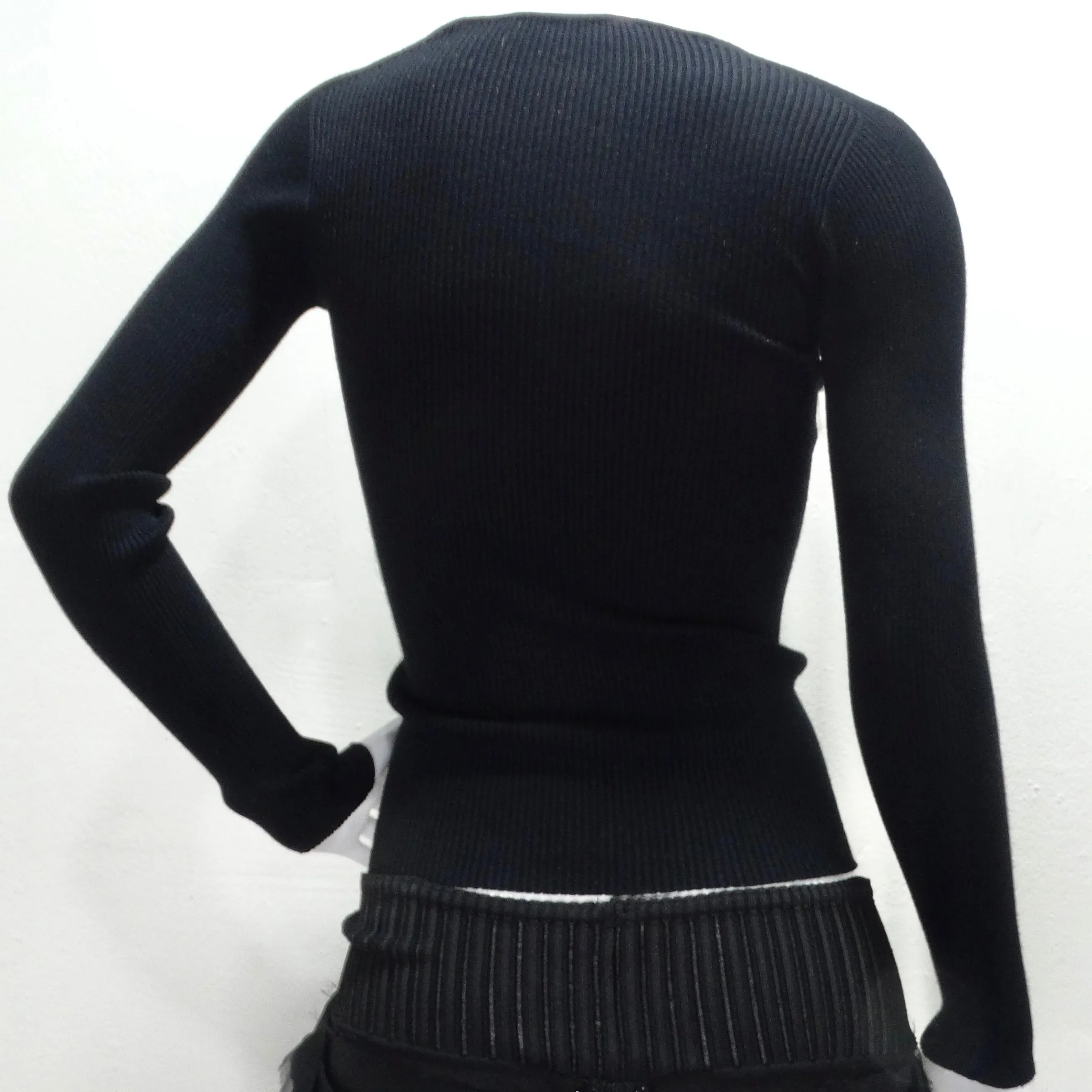 Dolce & Gabbana Black Knit Lace Button Up Cardigan