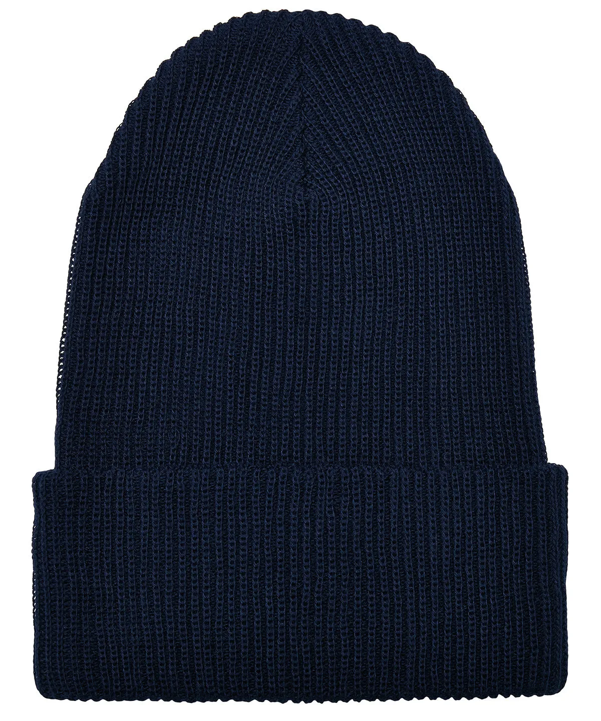 Grey - Recycled yarn ribbed knit beanie (1504RY)