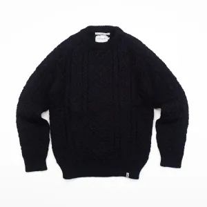 Hudson Aran Jumper in Navy