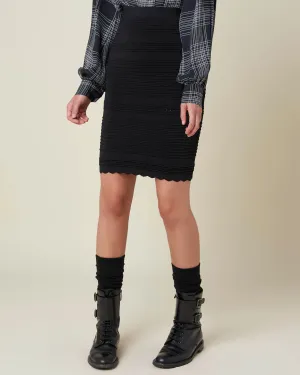 Knitted pencil skirt