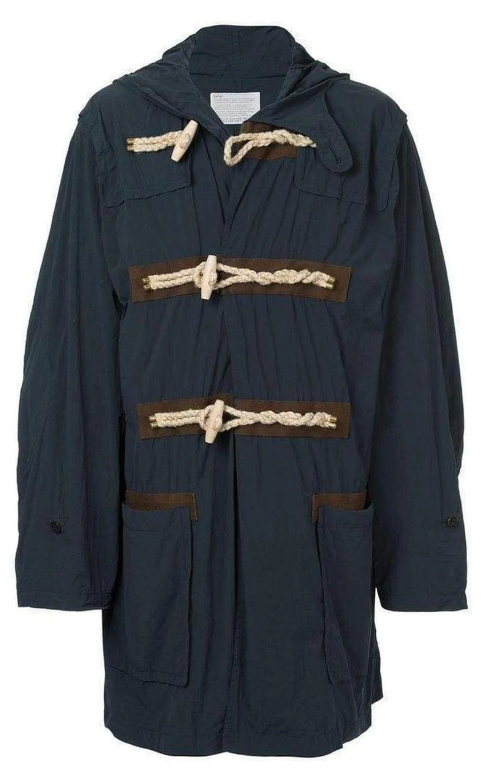 Kolor Blue Oversized Duffle Coat
