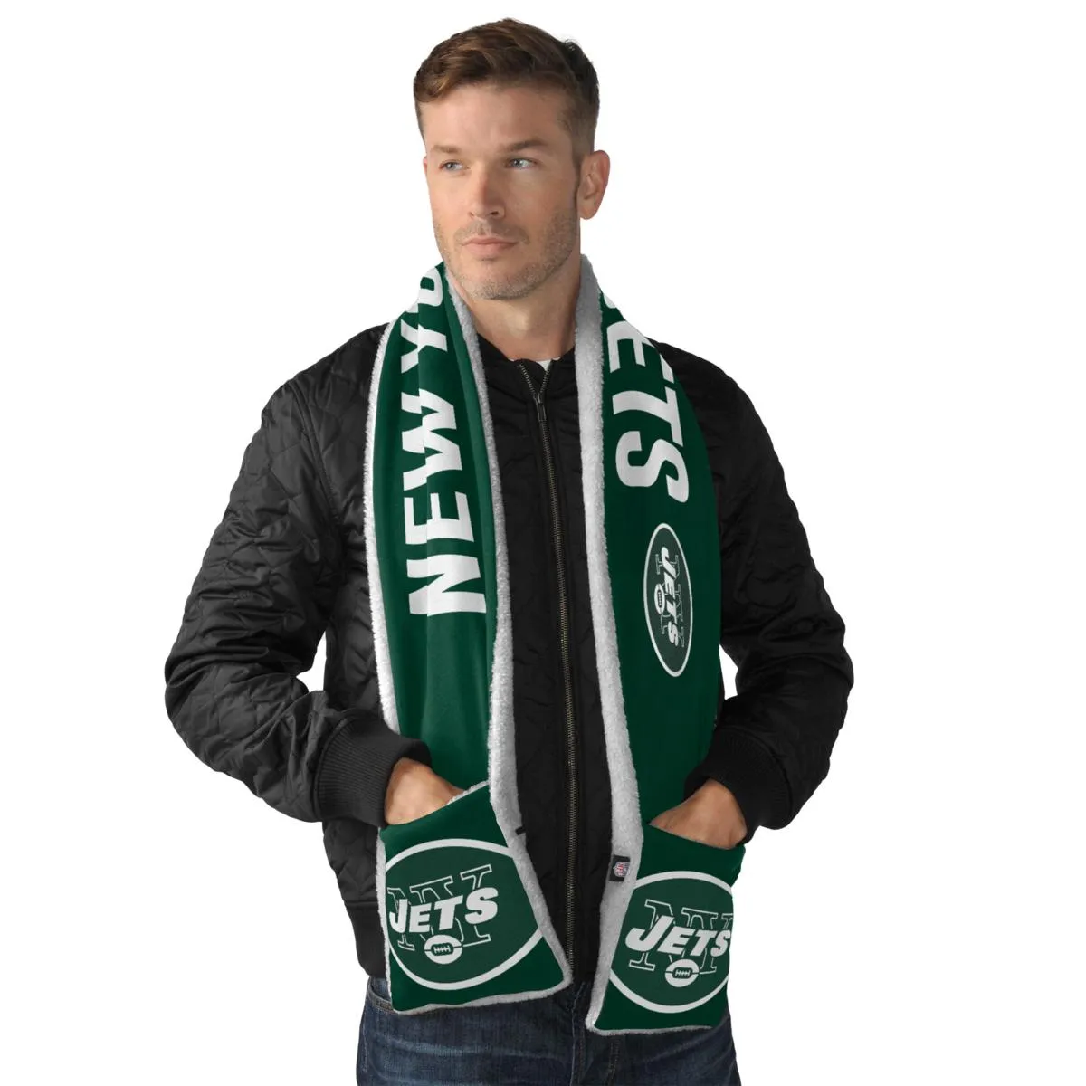 Officially Licensed NFL Accumulation Scarf with Pockets by Glll
