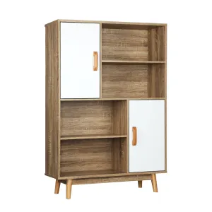 Oikiture Bookshelf Display Shelf Storage Cabinet Bookcase Stand Organiser Wooden