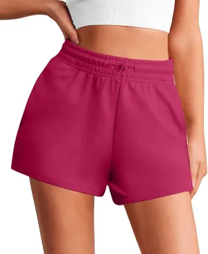 PINSPARK Sweat Shorts Women Lounge Athletic Short High Waisted Summer Sweatshorts Drawstring with Pockets