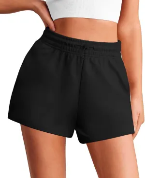 PINSPARK Sweat Shorts Women Lounge Athletic Short High Waisted Summer Sweatshorts Drawstring with Pockets
