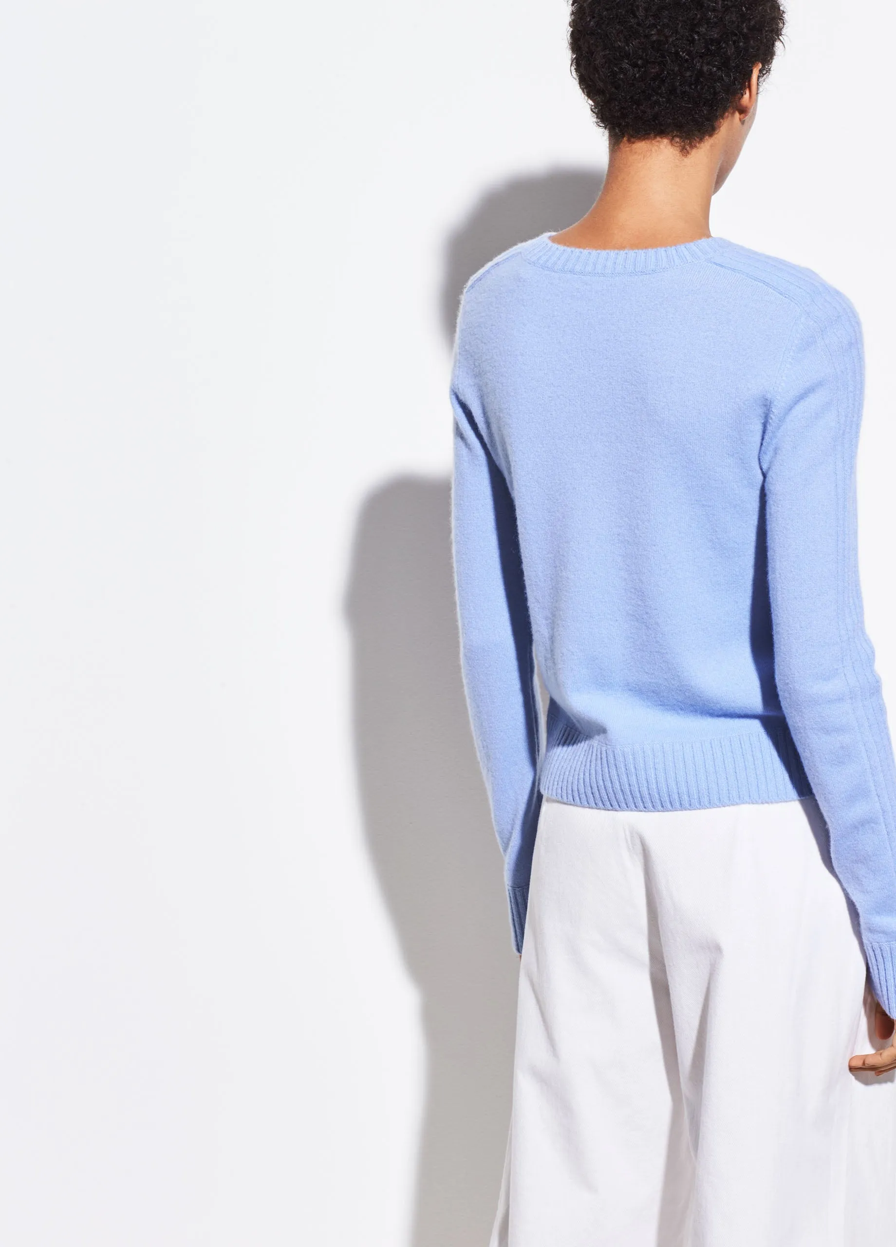 Ribbed Cashmere Crew in Palisades