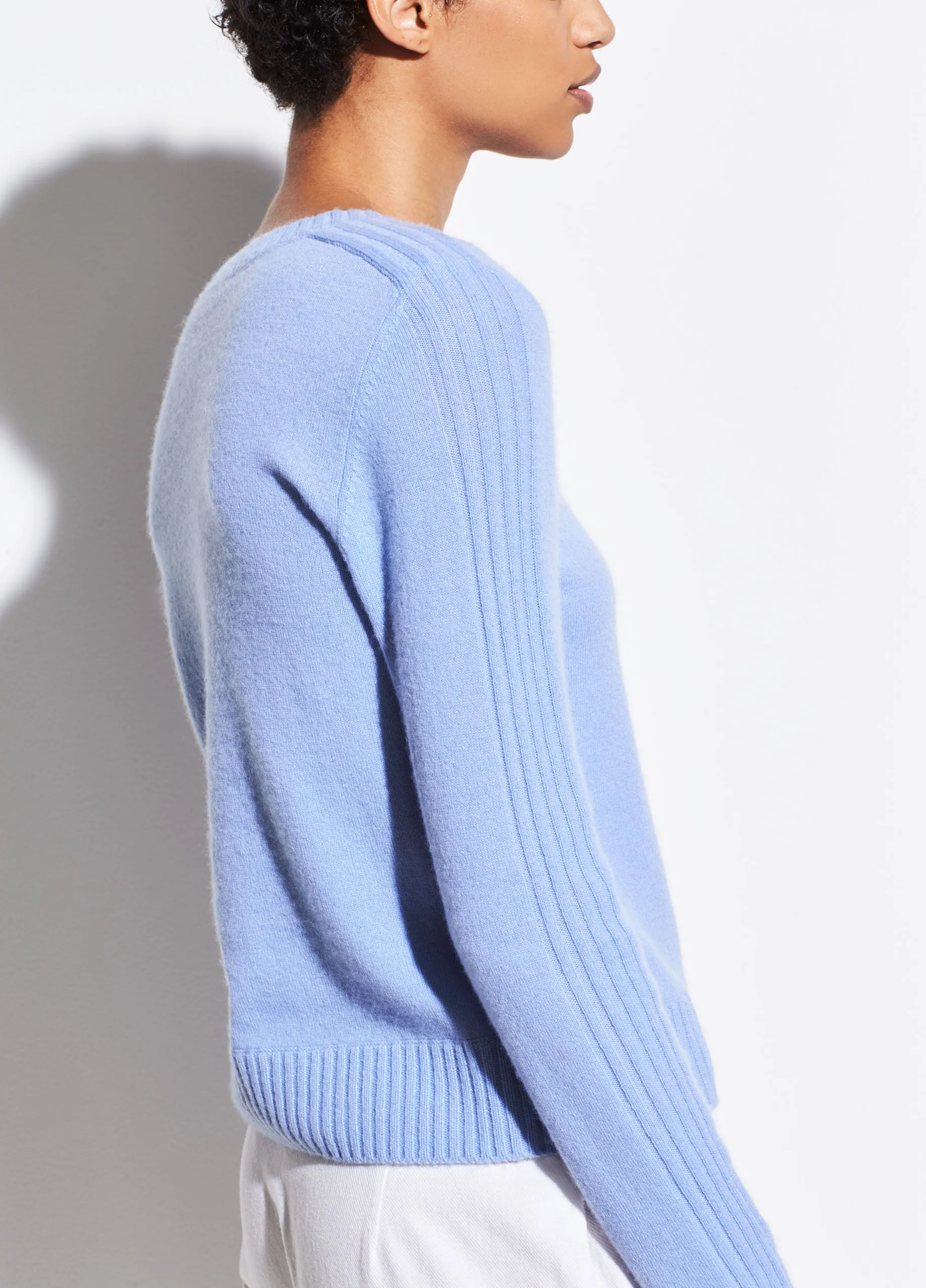 Ribbed Cashmere Crew in Palisades