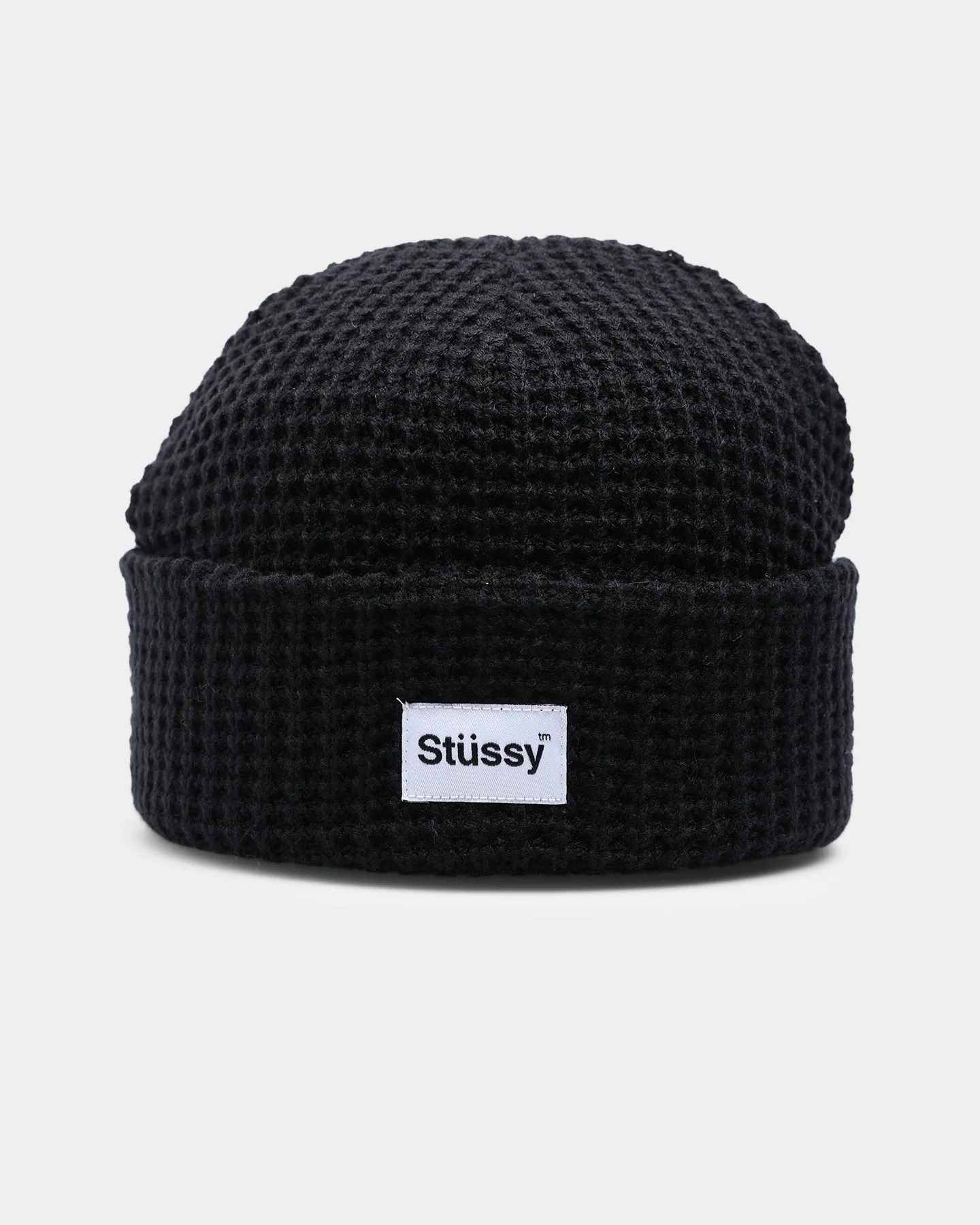 Stussy Trademark Waffle Beanie Black