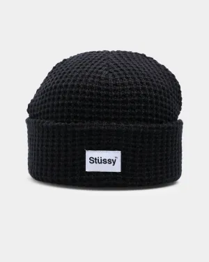 Stussy Trademark Waffle Beanie Black
