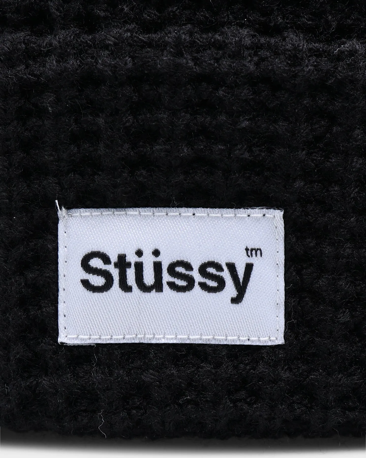 Stussy Trademark Waffle Beanie Black