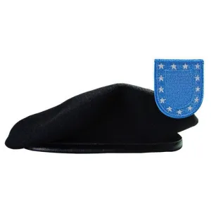 Unformed Black Beret with Flash