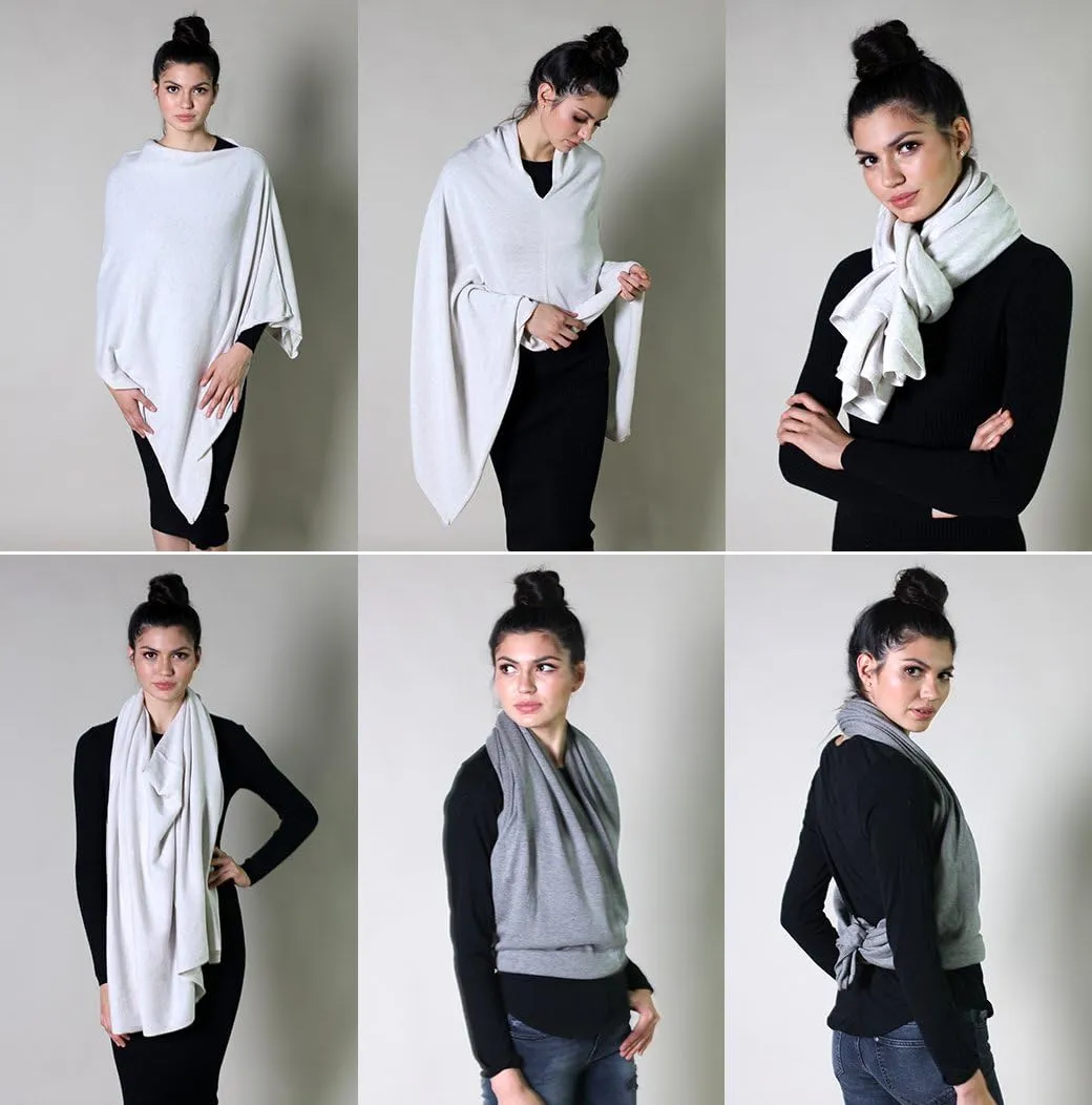 Women's Sweater Knit Poncho Pullover Wrap Organic Cotton - Loving Thread