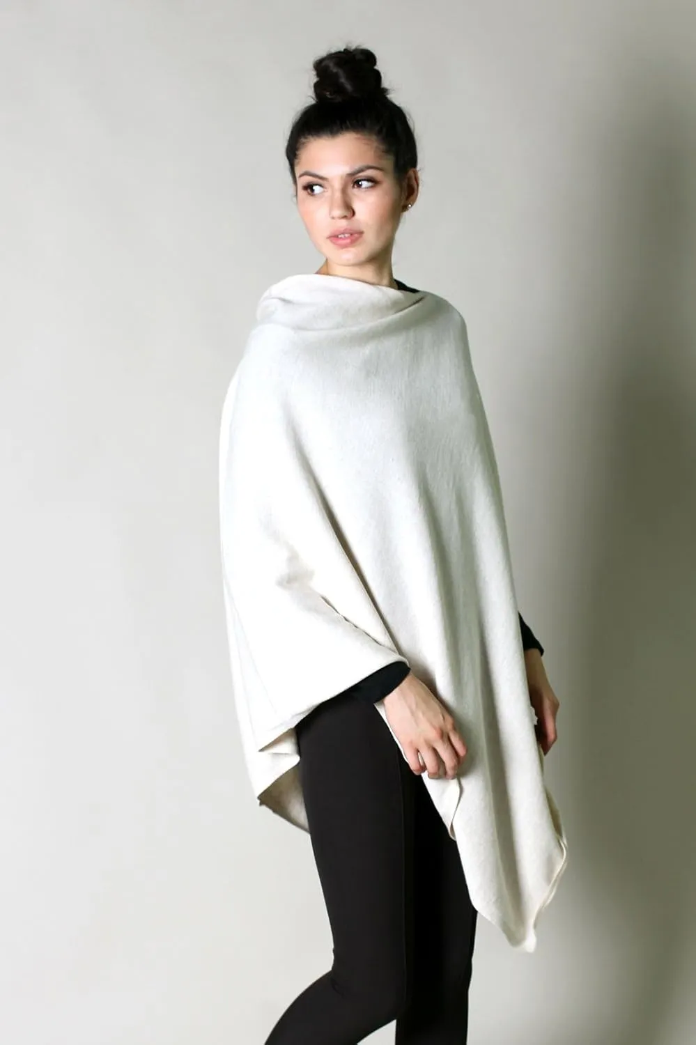 Women's Sweater Knit Poncho Pullover Wrap Organic Cotton - Loving Thread