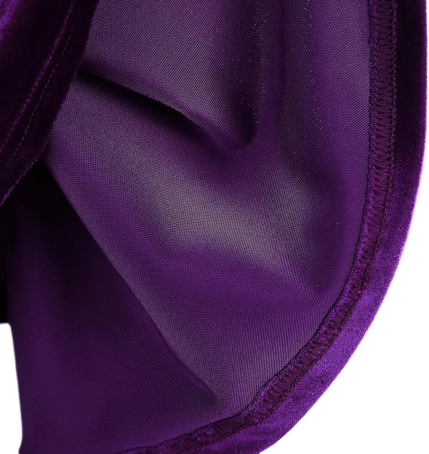 Women's Velvet Basic Versatile Stretchy Flared High Waist Mini Skater Skirt